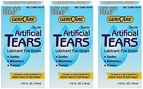 3-Pack GeriCare Lubricating Tears for Dry Eyes