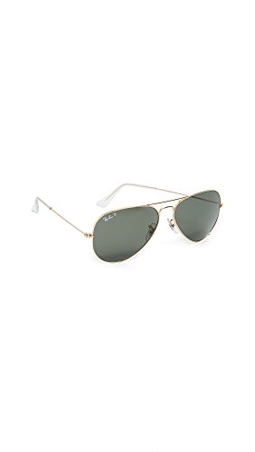 Golden Ray-Ban Aviator with Polarized Lenses