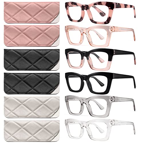 Blue Light Blocking Reading Glasses - 6 Pack