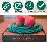 Eco-Friendly Wheat Straw Reusable Plates Set - 8 Pcs