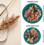Eco-Friendly Wheat Straw Reusable Plates Set - 8 Pcs