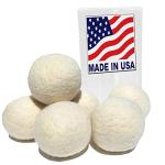 Set of Six Handmade Eco-Friendly Wool Dryer Balls