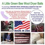 Set of Six Handmade Eco-Friendly Wool Dryer Balls