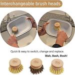Eco-Friendly Wooden Dish Brush & Sponge Set