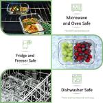 Eco-Friendly Glass Meal Prep Containers with Bamboo Lids
