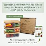 Eco-Friendly Glass Meal Prep Containers with Bamboo Lids