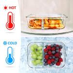 Eco-Friendly Glass Meal Prep Containers with Bamboo Lids