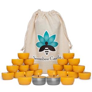 Eco-Friendly Beeswax Tea Light Candle Set (24)