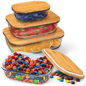 Eco-Friendly Glass Food Storage Containers - 4 Set
