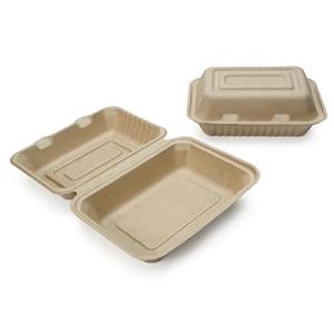 Compostable Disposable Food Containers with Lids - 500 Pack
