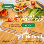 Eco-Friendly Glass Food Storage Containers - 4 Set