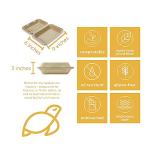 Compostable Disposable Food Containers with Lids - 500 Pack
