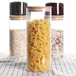 Eco-Friendly Glass Storage Containers with Bamboo Lids