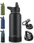 CIVAGO 32 oz Insulated Water Bottle with Lids
