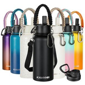 32 oz Insulated Water Bottle with Paracord Strap