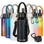 32 oz Insulated Water Bottle with Paracord Strap