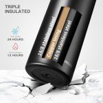 32 oz Insulated Water Bottle with Paracord Strap