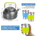 Odoland 15-Piece Lightweight Camping Cookware Set