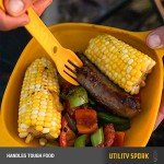 UCO 3-in-1 Utility Spork Set, 4-Pack