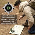 US Military Waterproof Lensatic Compass with Pouch