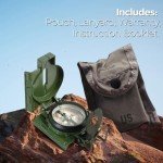 US Military Waterproof Lensatic Compass with Pouch