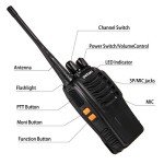 Pxton Long Range Walkie Talkies with Earpieces - 4 Pack