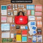 330-Piece Waterproof First Aid Kit for Emergencies