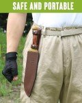 Mossy Oak Bowie Knife with Leather Sheath