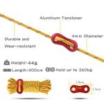 Hikeman 6 Pack Lightweight Camping Guy Lines Set