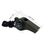 2-Pack Survival Whistle with Compass & Thermometer