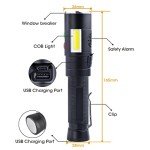 Rechargeable Safety Flashlight with Personal Alarms