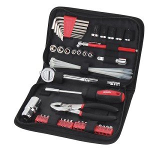 Compact 56-Piece Auto Tool Set in Zipper Case