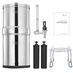 Gravity-Fed Water Filter System with Carbon Filters