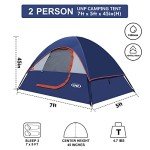 Compact 2-Person Waterproof Tent with Rainfly