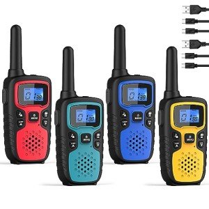 Rechargeable Long Range Walkie Talkies - 4 Pack