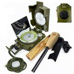 Military Compass with Fatwood Fire Starter Kit