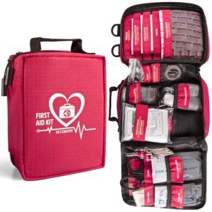 Labeled Trauma First Aid Kit for Emergencies