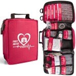 Labeled Trauma First Aid Kit for Emergencies