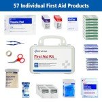 10-Person Emergency First Aid Kit - 57 Pieces