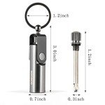 SOMGEM Waterproof Flint Fire Starter Keychain 2 Pack