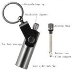 SOMGEM Waterproof Flint Fire Starter Keychain 2 Pack