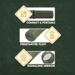 3-in-1 Waterproof Match Box with Firestarter