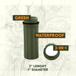 3-in-1 Waterproof Match Box with Firestarter