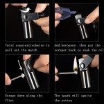 SOMGEM Waterproof Flint Fire Starter Keychain 2 Pack