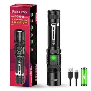 Rechargeable High Lumens Waterproof Flashlight - 5 Modes