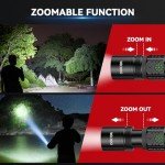 Rechargeable High Lumens Waterproof Flashlight - 5 Modes