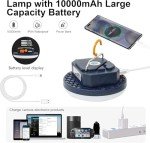 IODOO 10000mAh LED Rechargeable Flashlight Lantern