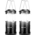2-Pack Water-Resistant LED Lanterns for Emergencies