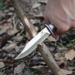 Mossy Oak Bowie Knife with Leather Handle & Sheath