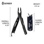 Gerber Dime 12-in-1 Mini Multitool - Black